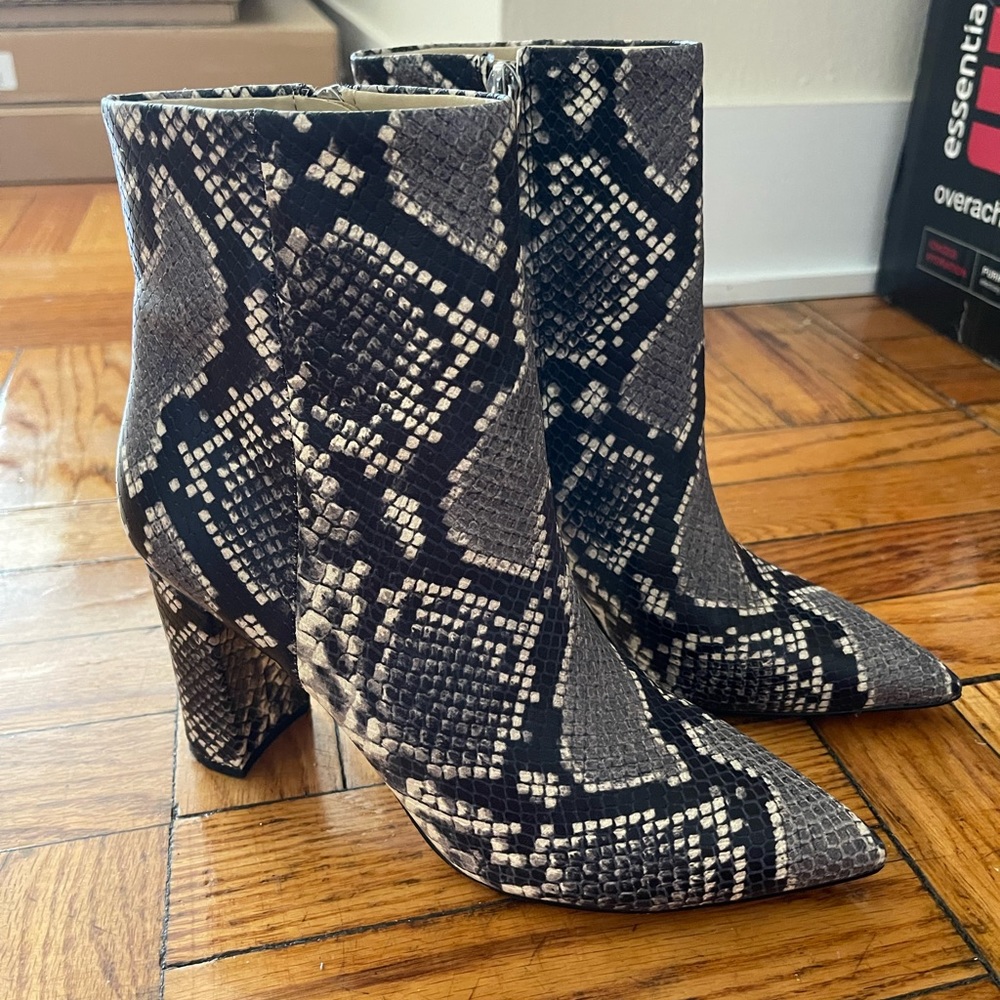 Marc Fisher Snake skin booties